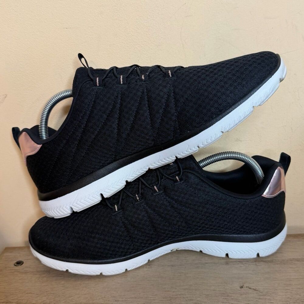 Skechers Summits Classy Night sneakers black rose gold women’s 11 wide fit shoes - Picture 5 of 8